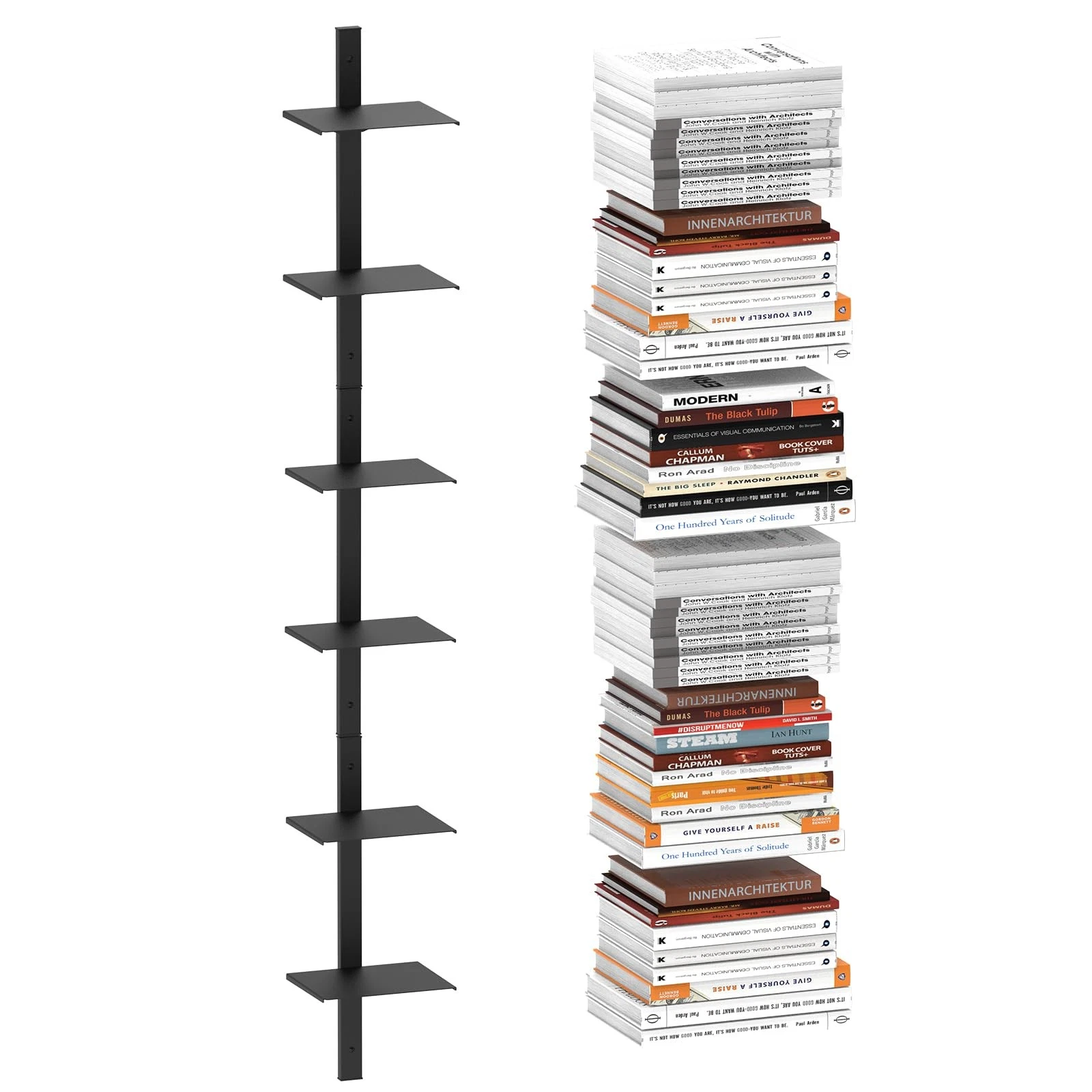 Invisible Floating Bookshelf for Wall Mounted 3 Pa